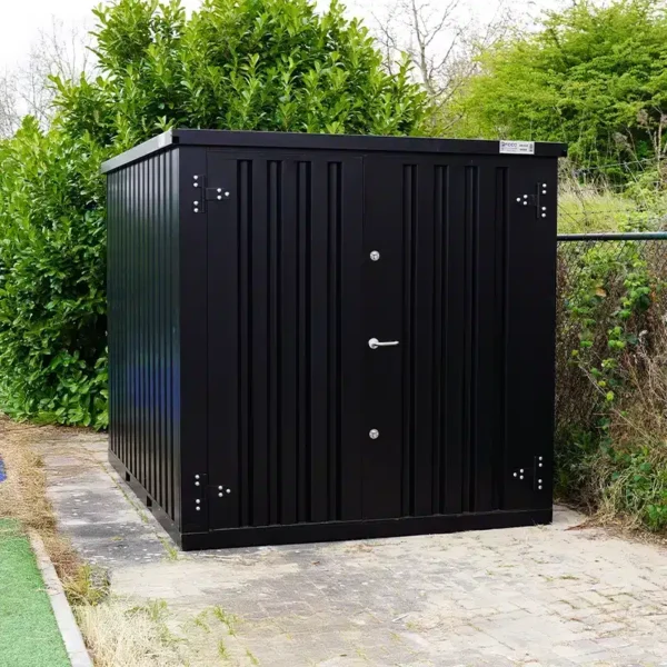 Conteneur Noir 3 x 2 mètres – Porte double côté court – Image 2