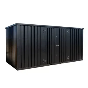 Conteneur Noir 5 x 2 mètres – Porte double côté long