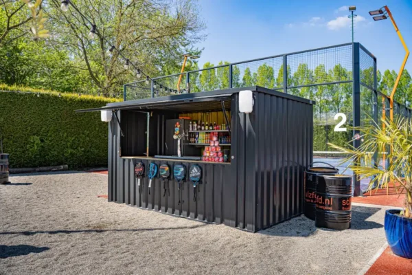 Container bar pliable 4 × 2 mètres noir RAL 9005 – Image 2