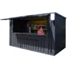 Container bar pliable 4 × 2 mètres noir RAL 9005