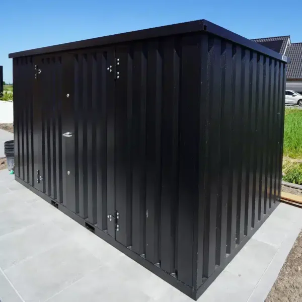 Conteneur Noir 5 x 2 mètres – Porte double côté long – Image 4