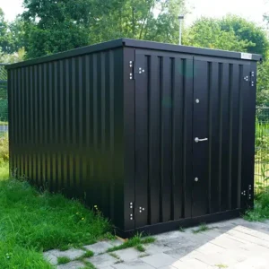 Conteneur Noir 5 x 2 mètres – Porte double côté court