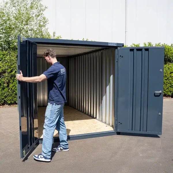 Conteneur 4 x 2 mètres RAL 7016 – Porte double côté court – Image 2