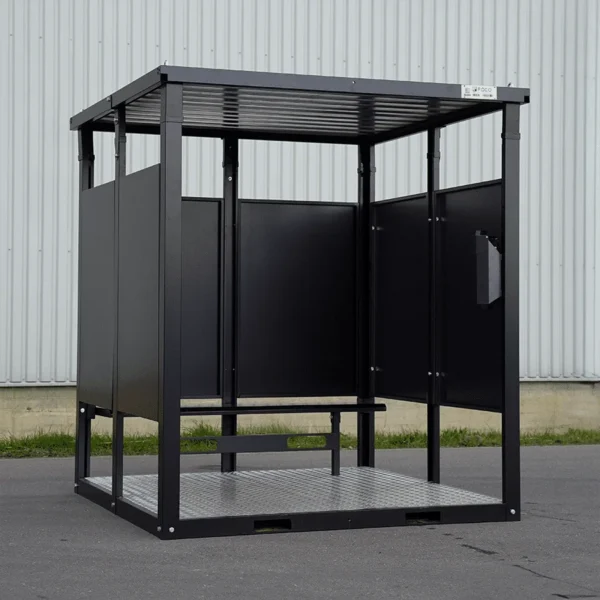 Abri Ouvert de 2×2 mètres en couleur RAL 9005 – Image 2