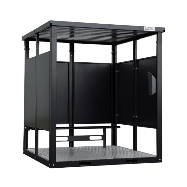 Abri Ouvert de 2×2 mètres en couleur RAL 9005 – Image 3