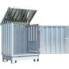 Armoire de stockage pour matières dangereuses TYPE GD-E 2 Bauer, verrouillable, capacité 2 fûts de 200 L, galvanisé