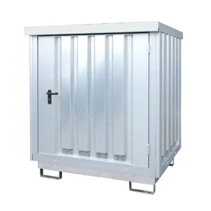 Armoire de stockage pour matières dangereuses TYPE GD-E 2 Bauer, verrouillable, capacité 2 fûts de 200 L, galvanisé