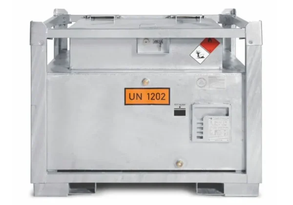 Cuve mobile pour gazole, en acier, pompe de 12 volts, 1000 litres – Image 4