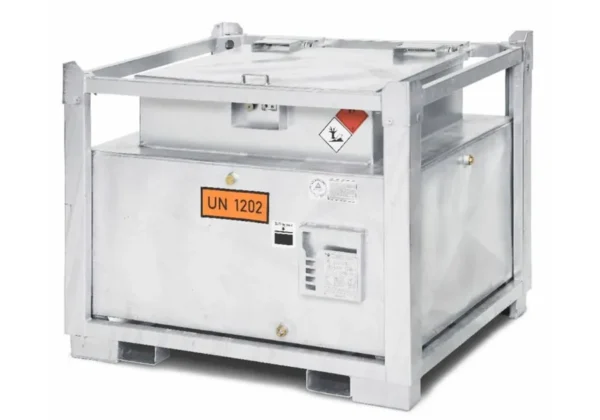 Cuve mobile pour gazole, en acier, pompe de 12 volts, 1000 litres – Image 5