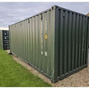 NOUVEAU (One Trip) Conteneur d'expédition standard de 20 pieds - Vert - Modèle à porte à levier unique facile à ouvrir