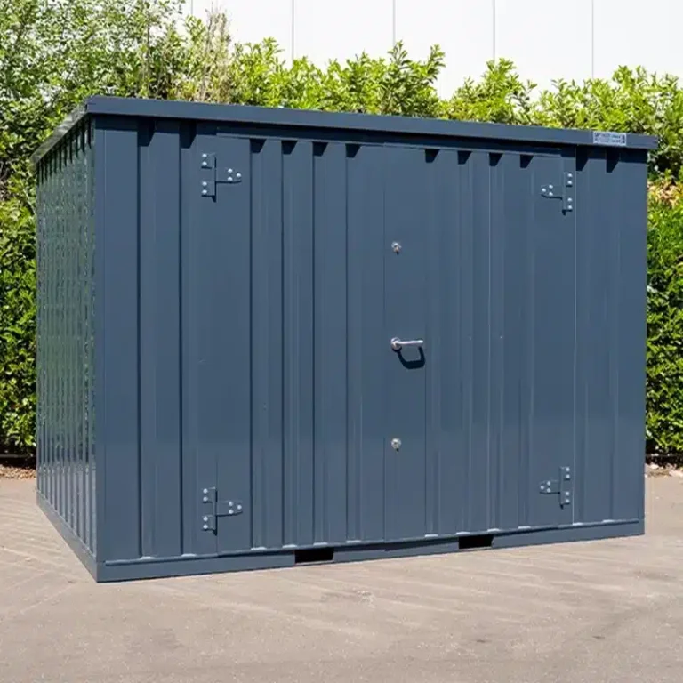 Conteneur de stockage modulaire en métal pour stockage sécurisé et transport facile