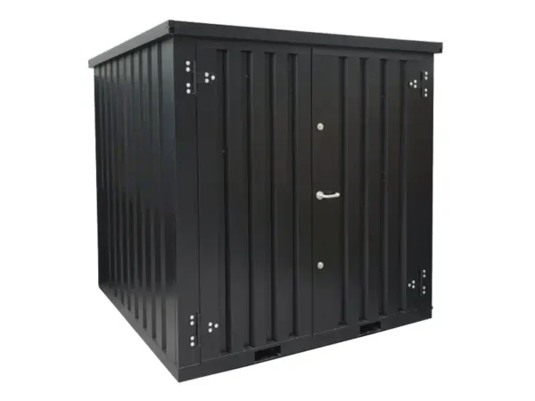 Conteneur Noir 2 x 2 mètres – Porte double – Image 5