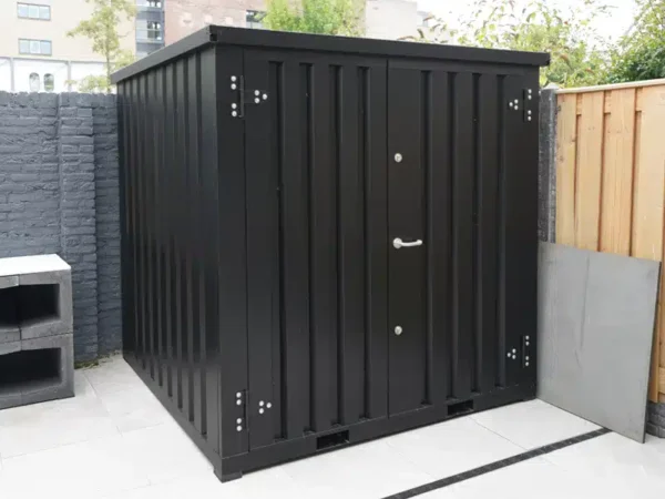 Conteneur Noir 2 x 2 mètres – Porte double