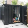 Conteneur Noir 2 x 2 mètres – Porte double