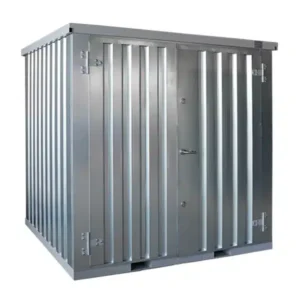 Conteneur gris galvanisé 2 x 2 mètres – Porte double