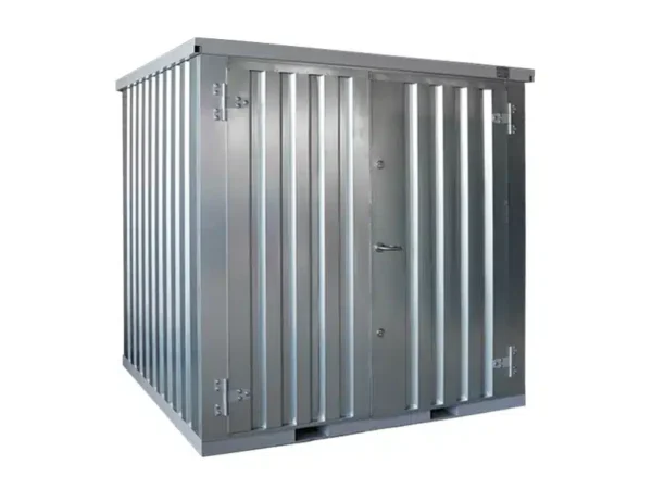 Conteneur gris galvanisé 2 x 2 mètres – Porte double