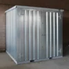 Conteneur gris galvanisé 2 x 2 mètres – Porte double