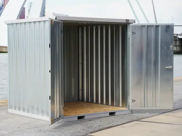 Conteneur gris galvanisé 2 x 2 mètres – Porte double – Image 4