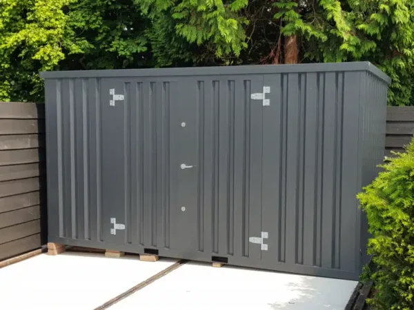 Conteneur 4 x 2 mètres RAL 7016 – Porte double côté long