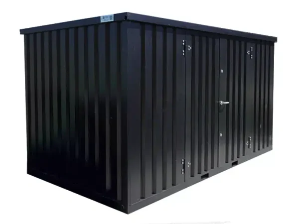 Conteneur Noir 4 x 2 mètres – Porte double côté long – Image 5
