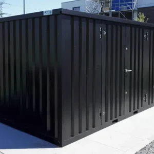Conteneur Noir 4 x 2 mètres – Porte double côté long
