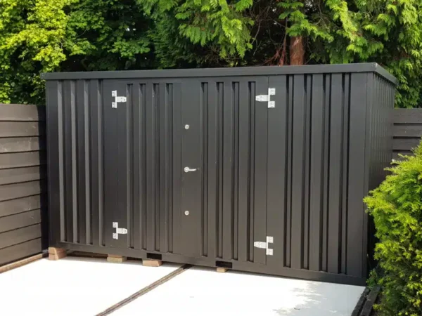 Conteneur Noir 4 x 2 mètres – Porte double côté long – Image 3