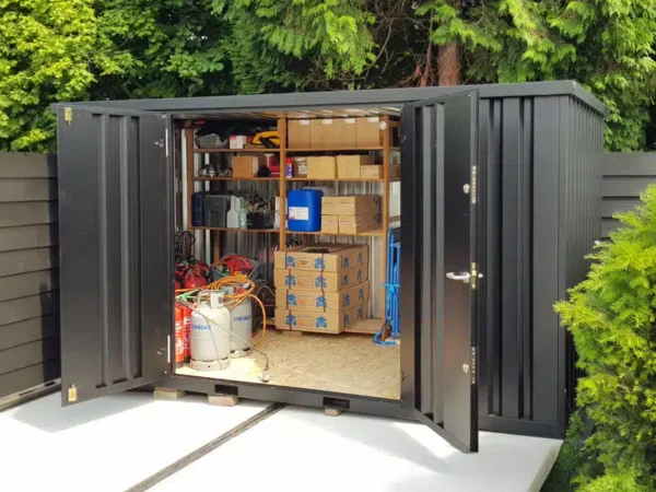 Conteneur Noir 4 x 2 mètres – Porte double côté long – Image 4